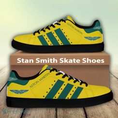 Aston Martin Edgy Stanmith Skate Shoes Car Lovers Fans Gift Men And Women Sneakers - Aston Martin St Smith Shoes Yellow_2