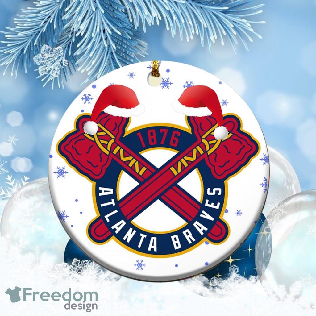 Atlanta Braves 1876 Santa hat Christmas Tree Decoration Ornament image Atlanta Braves 1876 Santa hat Christmas Tree Decoration Ornament Product Photo 1