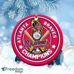 Atlanta Braves Champions World Series Christmas Ornament