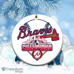 Atlanta Braves Champions World Series Christmas Ornament Decoration