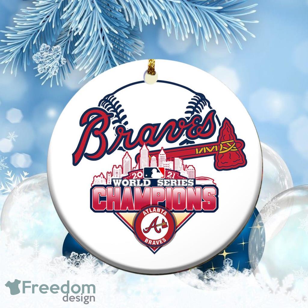 Atlanta Braves Champions World Series Christmas Ornament Decoration image Atlanta Braves Champions World Series Christmas Ornament Decoration Product Photo 1
