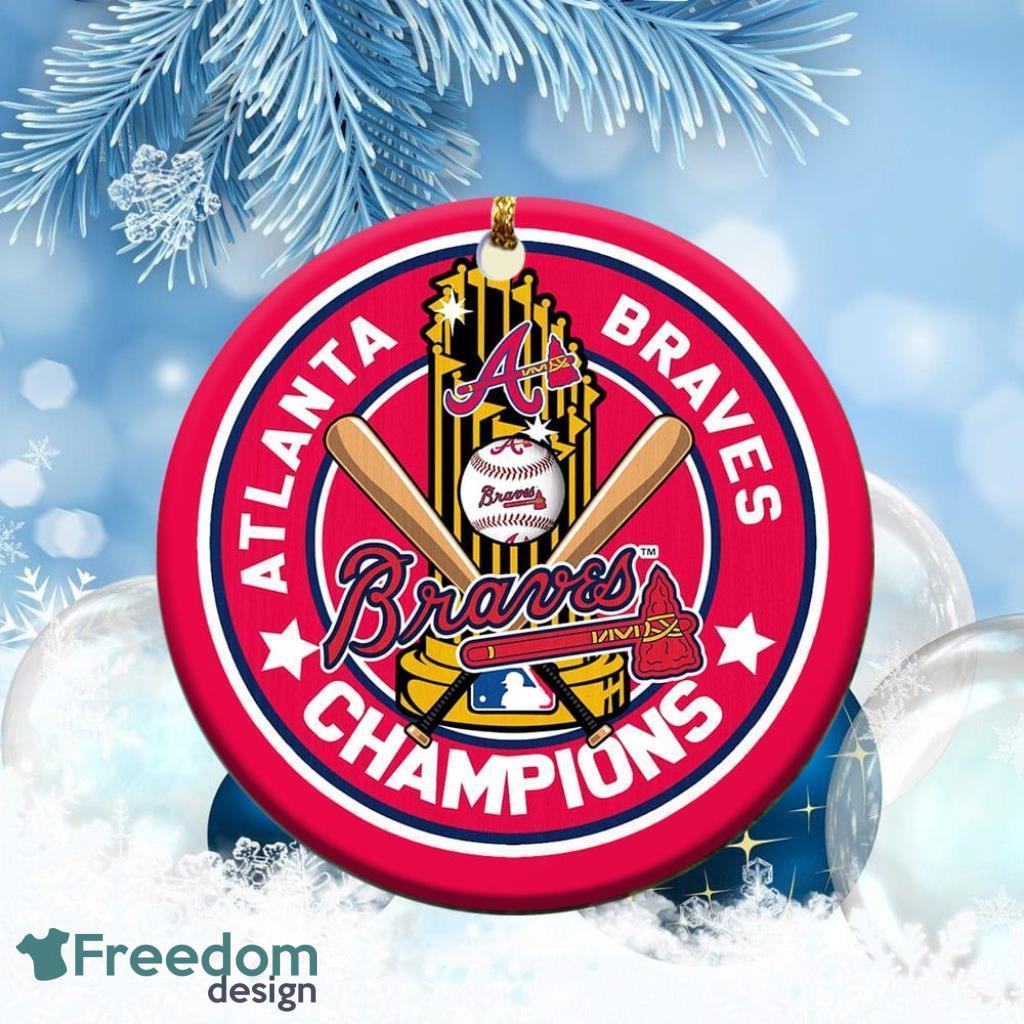 Atlanta Braves Champions World Series Christmas Ornament image Atlanta Braves Champions World Series Christmas Ornament Product Photo 1