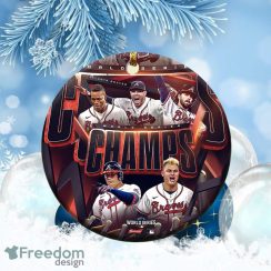 Atlanta Braves Freeman Fried Jorge Soler World Series Champions Christmas Ornament
