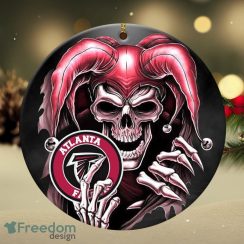 Atlanta Falcons NFL Skull Joker Christmas Ornament