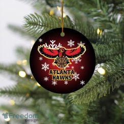 Atlanta Hawks Merry Christmas Circle Ornament