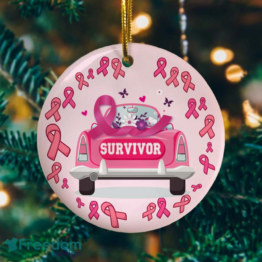 Breast Cancer Survivor Decorative Christmas Ornament Funny Holiday Gift image Breast Cancer Survivor Decorative Christmas Ornament - Funny Holiday Gift Product Photo 1
