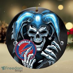 Buffalo Bills NFL Skull Joker Christmas Christmas Ornament