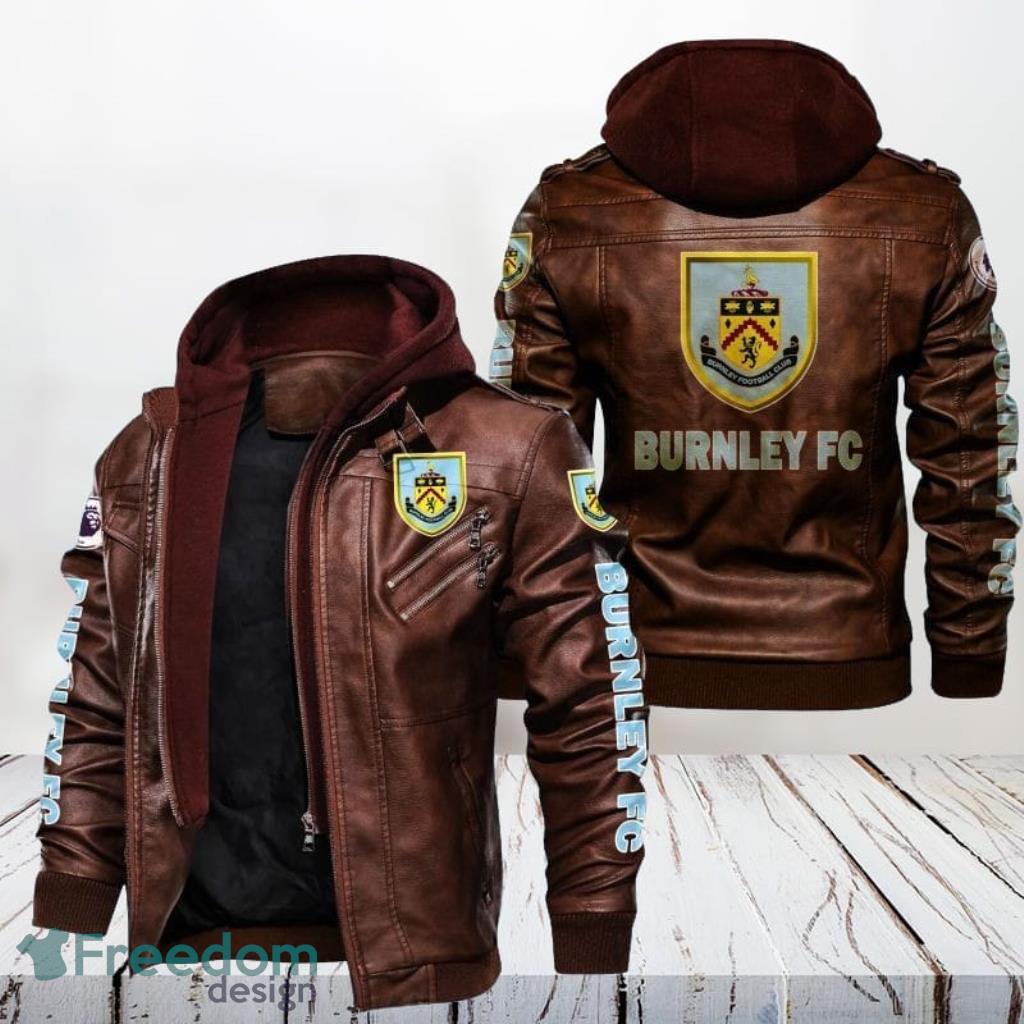 Burnley FC Leather Jacket Gift For Men Product Photo 1