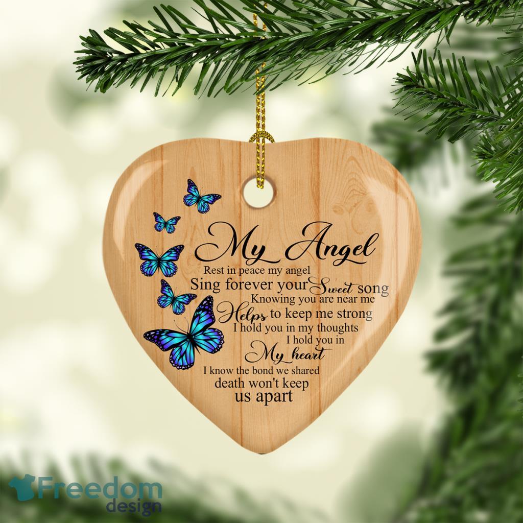 Butterfly Rest In Peace My Angel Sing Forever Your Sweet Song Memorial Remembrance Ornament image Butterfly Rest In Peace My Angel Sing Forever Your Sweet Song Memorial Remembrance Ornament Product Photo 1