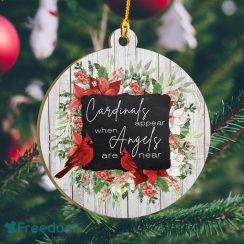 Cardinals Appear Christmas Ornament