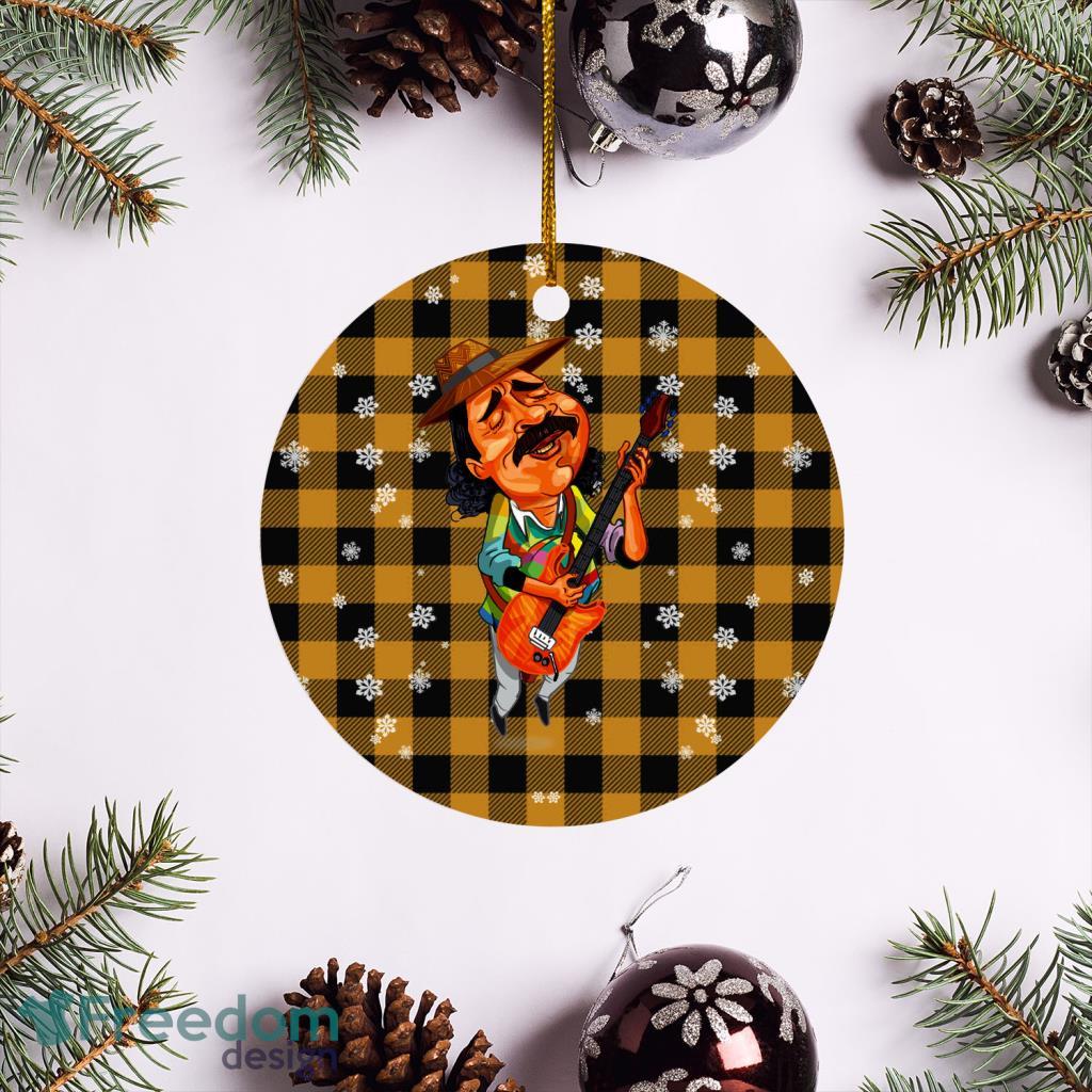 Carlos Santana Merry Christmas Circle Ornament image Carlos Santana Merry Christmas Circle Ornament Product Photo 1