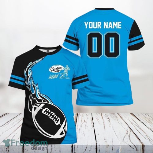 Carolina Panthers All Over Printed Custom Name And Number Nfl 3D T Shirts Best Gift For Fans Product Photo 1