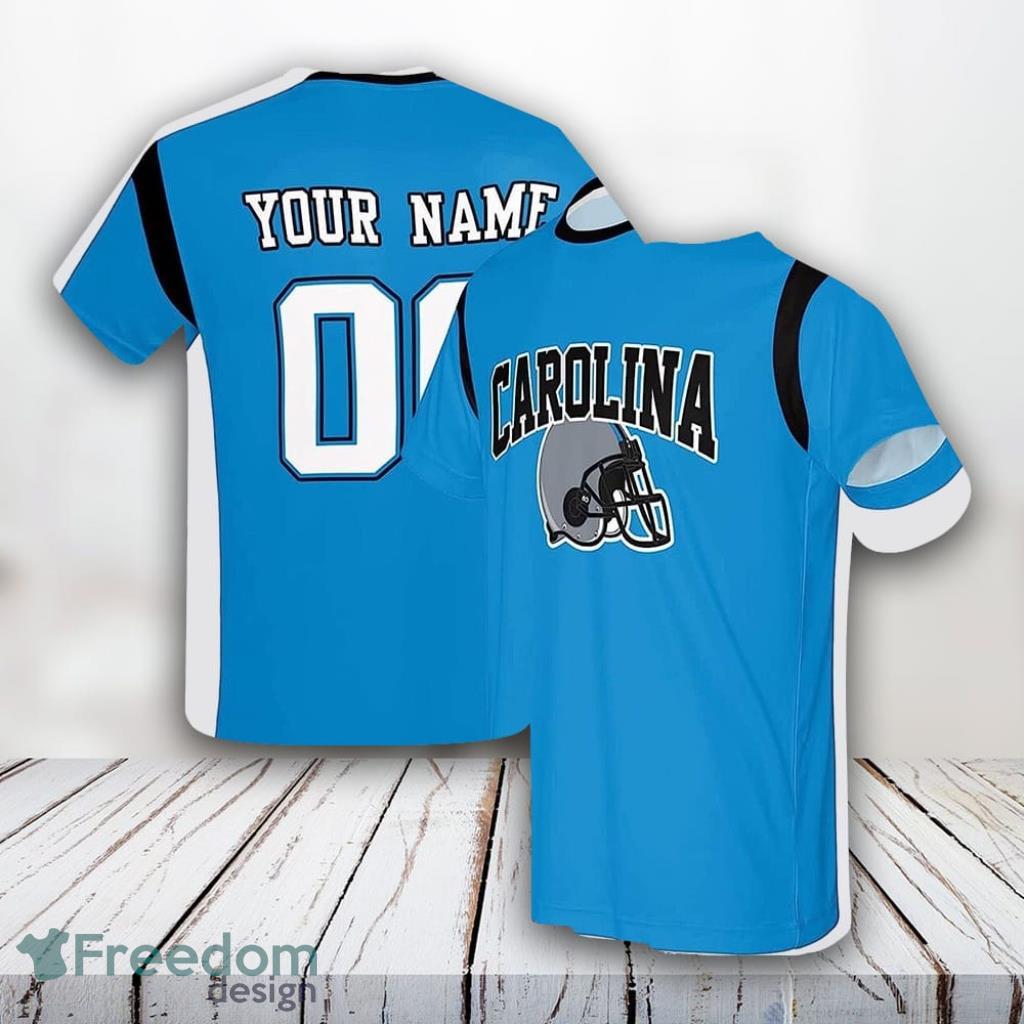 Carolina Panthers All Over Printed Custom Name And Number Nfl 3D T Shirts For Awesome Fans Product Photo 1