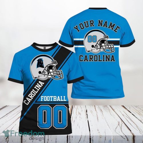 Carolina Panthers All Over Printed Custom Name And Number Nfl 3D T Shirts For Cool Fans Product Photo 1