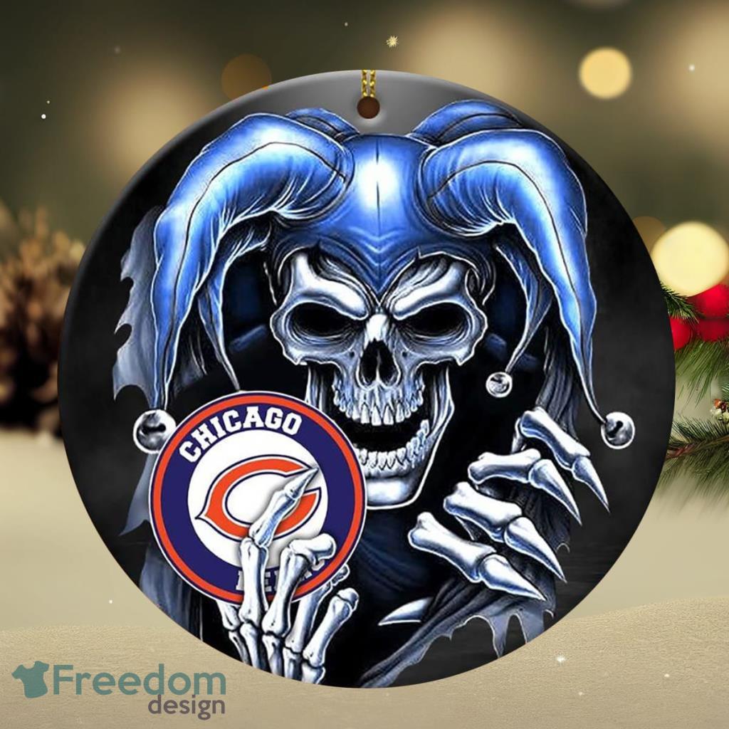 Chicago Bears NFL Skull Joker Christmas Ornament image Chicago Bears NFL Skull Joker Christmas Ornament Product Photo 1