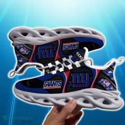 Custom Name New York Giants White C Fusion Max Soul Sneakers Best Trending For Fans Gift Running Shoes - New York Giants White C Sneakers Personalized Your Name , Sport Sneakers, Sport Gifts_3