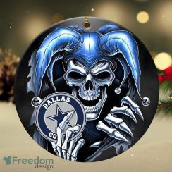 Dallas Cowboy NFL Skull Joker Christmas Ornament