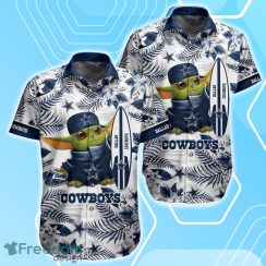 Dallas Cowboys NFL Baby Yoda Hawaiian Shirt & Short Style Tropical Pattern Best Gift For Fan Product Photo 2