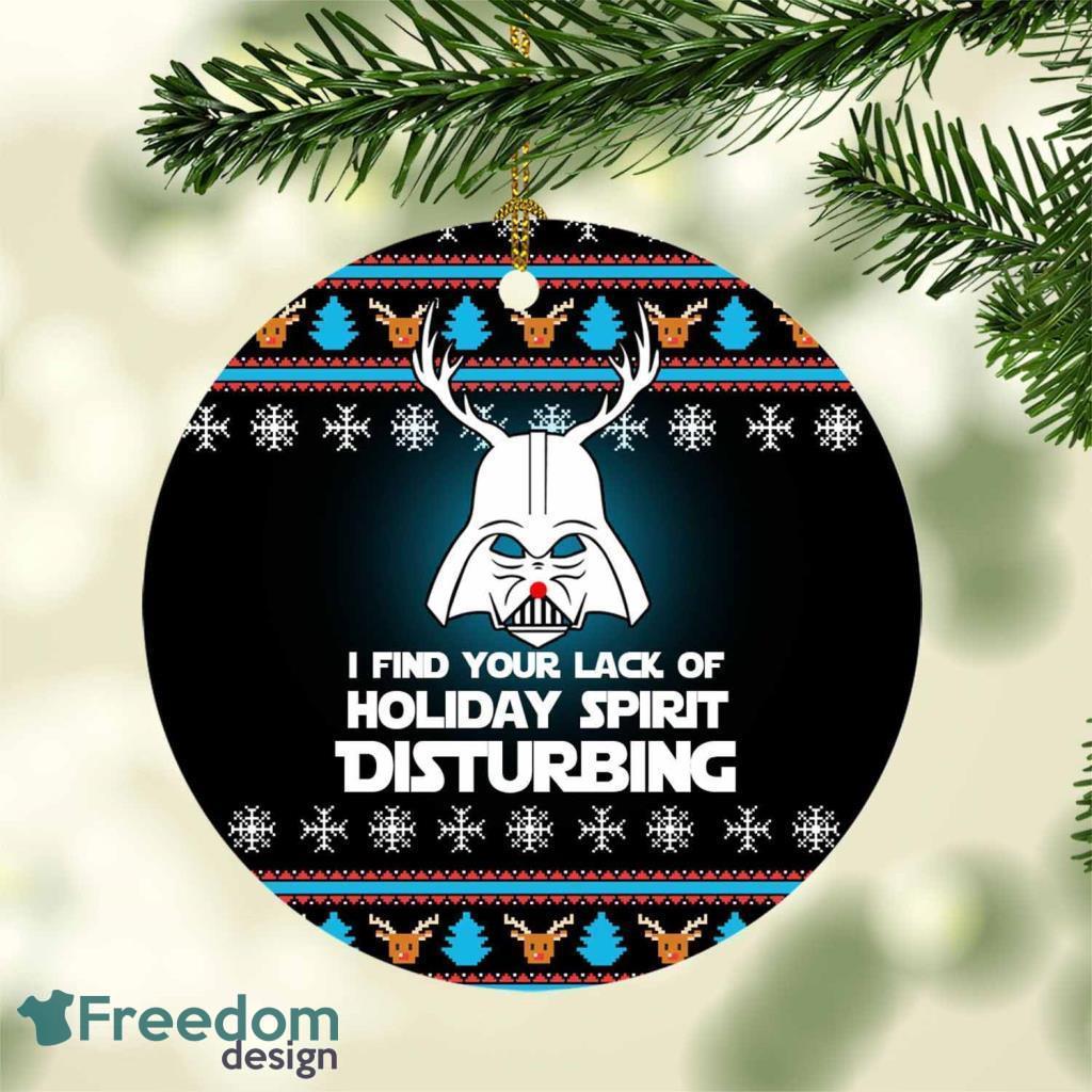 Darth Reindeer I Find Your Lack Of Holiday Spirit Disturbing Christmas Ornament Holiday Gift image Darth Reindeer I Find Your Lack Of Holiday Spirit Disturbing Christmas Ornament Holiday Gift Product Photo 1