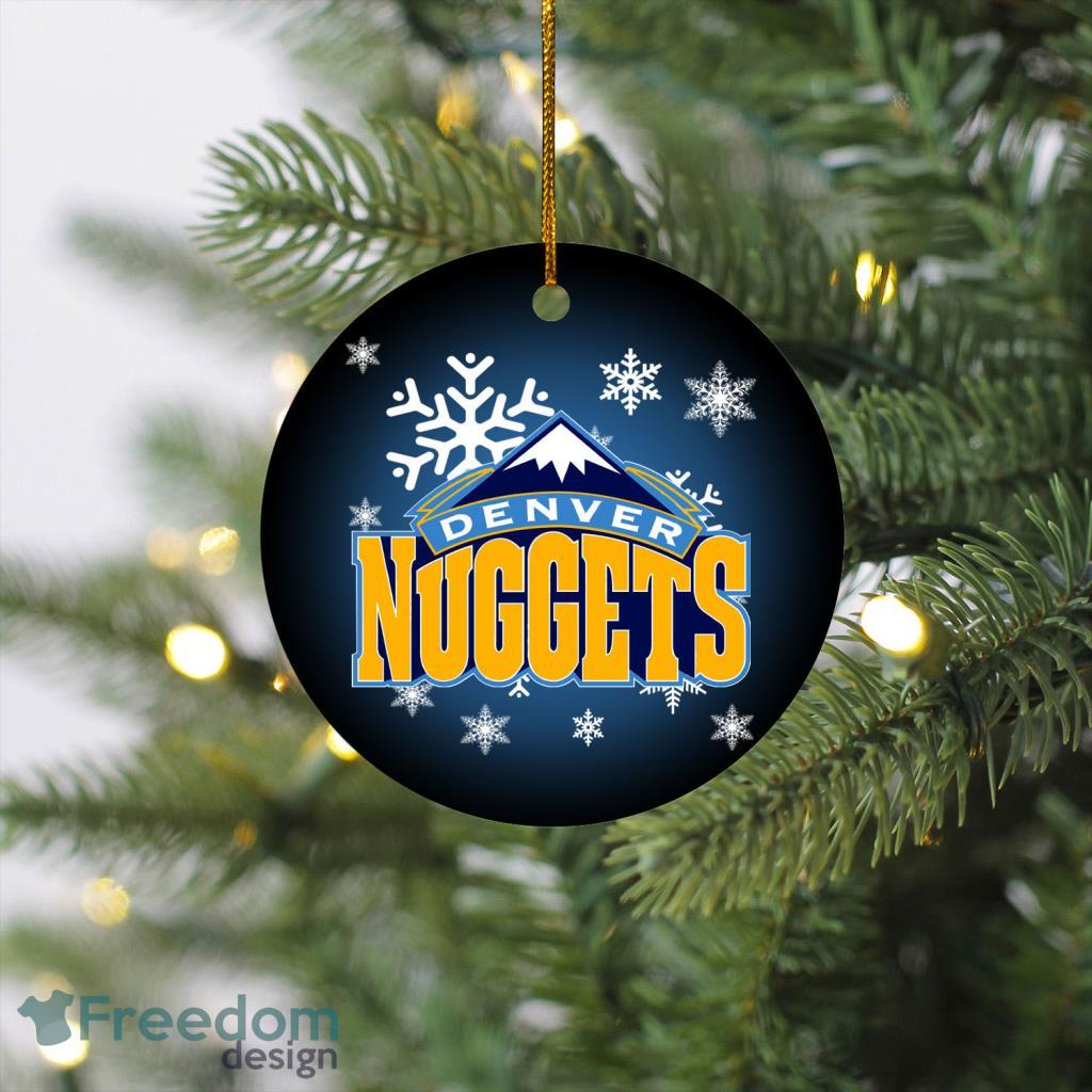 Denver Nuggets Merry Christmas Circle Ornament image Denver Nuggets Merry Christmas Circle Ornament Product Photo 1