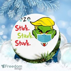 Donald Trump Grinch Quarantine Christmas Ornament