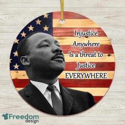 Dr Martin Luther King Jr Collage Christmas Ornament Decoration