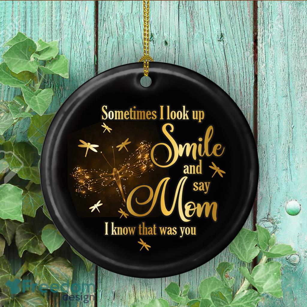 Dragonfly Sometimes I Look Up Smile And Say Mom I Know That Was You Decorative Ornament Funny Holiday Gift image Dragonfly Sometimes I Look Up Smile And Say Mom I Know That Was You Decorative Ornament - Funny Holiday Gift Product Photo 1