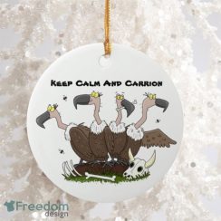Funny vultures humour cartoon Round Ornament