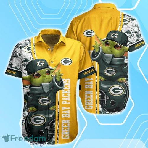 Green Bay Packers Football NFL Baby Yoda Hawaiian Shirt & Short New Collection Trends Perfect Gift For Fan Product Photo 2