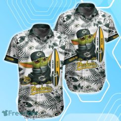 Green Bay Packers NFL Baby Yoda Hawaiian Shirt & Short Style Tropical Pattern Best Gift For Fan Product Photo 2