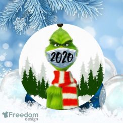 Grinch Mask Christmas Quarantine Time Ornament