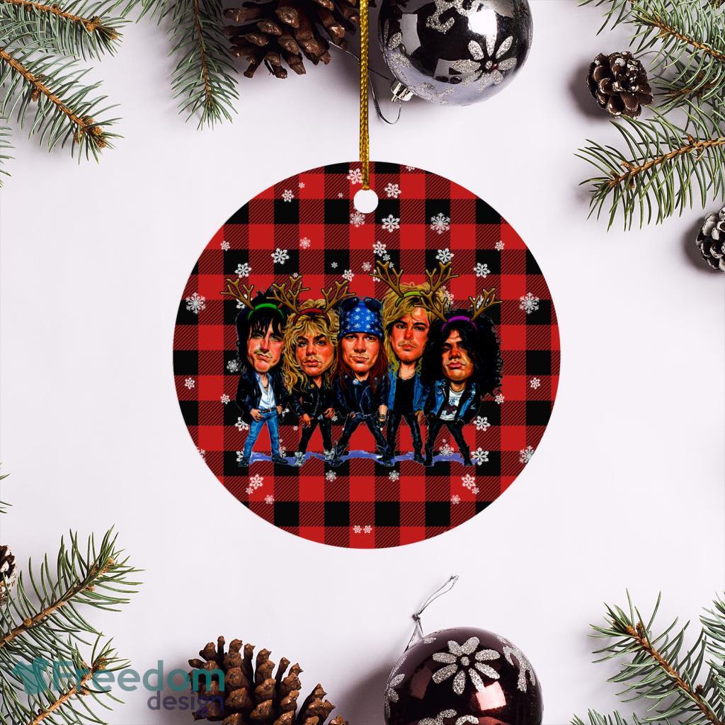 Guns N Roses Merry Christmas Circle Ornament image Guns N_ Roses Merry Christmas Circle Ornament Product Photo 1