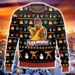 Hulk Hogan Hulkamania Ugly Christmas Sweater Cute Gift Sweater Christmas Gift For Men And Women Product Photo 1