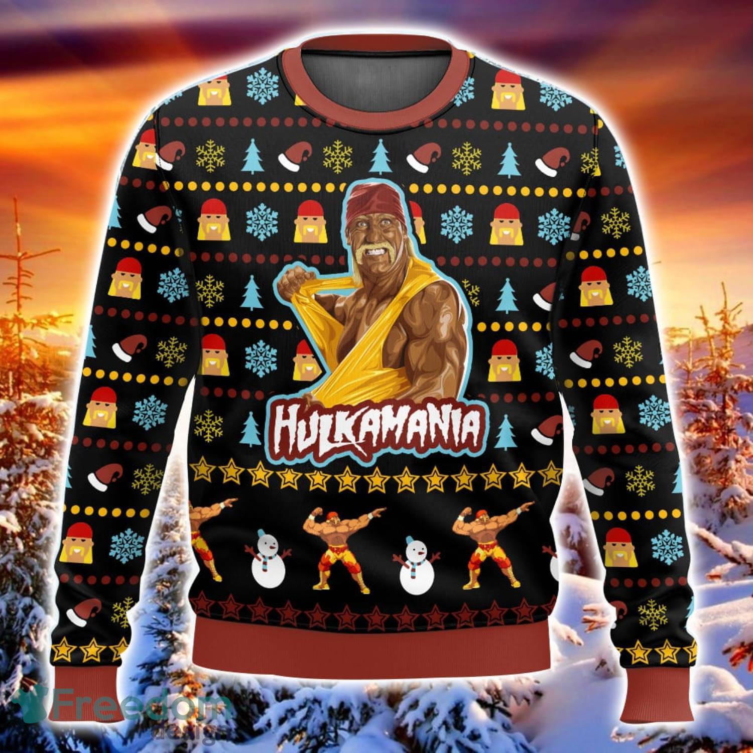 Hulk Hogan Hulkamania Ugly Christmas Sweater Cute Gift Sweater Christmas Gift For Men And Women image Hulk Hogan Hulkamania Ugly Christmas Sweater Cute Gift Sweater Christmas Gift For Men And Women Product Photo 1