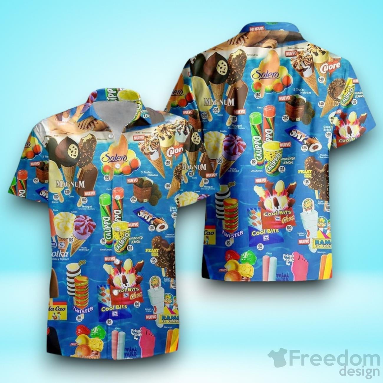 Ice Cream 3D Hawaiian Shirt For Men And Women - Freedomdesign