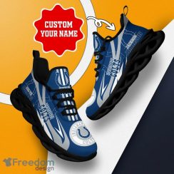 Indianapolis Colts Logo Line Pattern Custom Name Running Shoes Gift Max Soul Sneakers Ideas Fans - Indianapolis Colts Logo Line Pattern Custom Name 3D Max Soul Sneaker Shoes_2