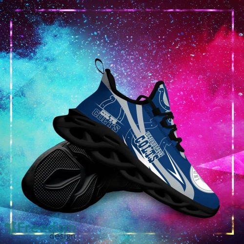 Indianapolis Colts Logo Line Pattern Custom Name Running Shoes Gift Max Soul Sneakers Ideas Fans - Indianapolis Colts Logo Line Pattern Custom Name 3D Max Soul Sneaker Shoes_4