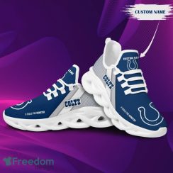 Indianapolis Colts Logo Pattern Custom Name Running Shoes Gift Max Soul Sneakers Ideas Fans - Indianapolis Colts Logo Pattern Custom Name 3D Max Soul Sneaker Shoes_2