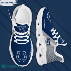 Indianapolis Colts Logo Pattern Custom Name Running Shoes Gift Max Soul Sneakers Ideas Fans - Indianapolis Colts Logo Pattern Custom Name 3D Max Soul Sneaker Shoes_3