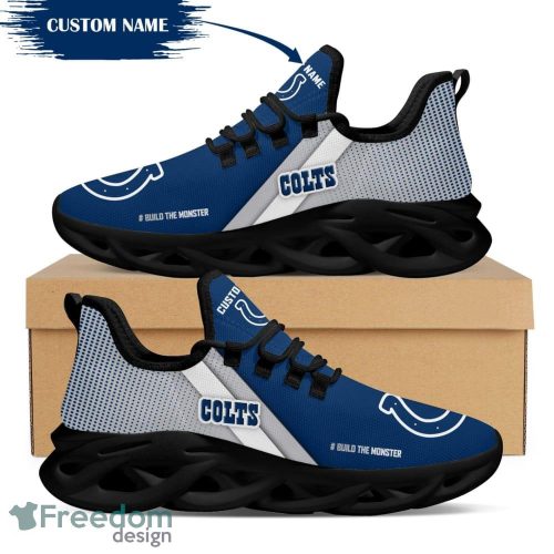 Indianapolis Colts Logo Pattern Custom Name Running Shoes Gift Max Soul Sneakers Ideas Fans - Indianapolis Colts Logo Pattern Custom Name 3D Max Soul Sneaker Shoes_4