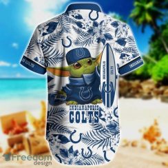 Indianapolis Colts NFL Baby Yoda Hawaiian Shirt & Short Style Tropical Pattern Best Gift For Fan Product Photo 5