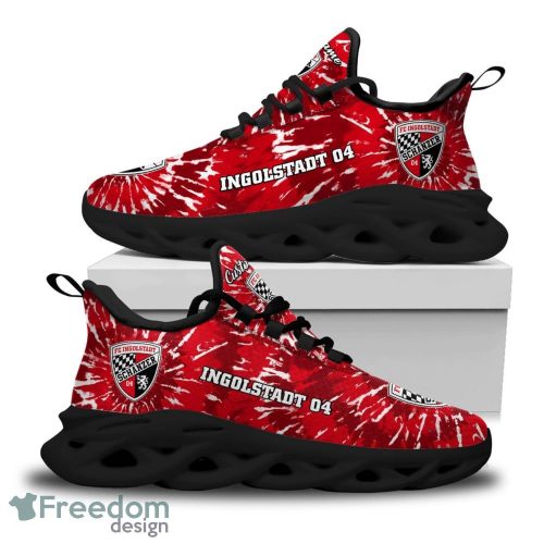 Ingolstadt 04 Logo Custom Name Tie Dye Pattern Running Shoes Gift Max Soul Sneakers Ideas Fans - Ingolstadt 04 Logo Custom Name Tie Dye Pattern 3D Max Soul Sneaker Shoes_3