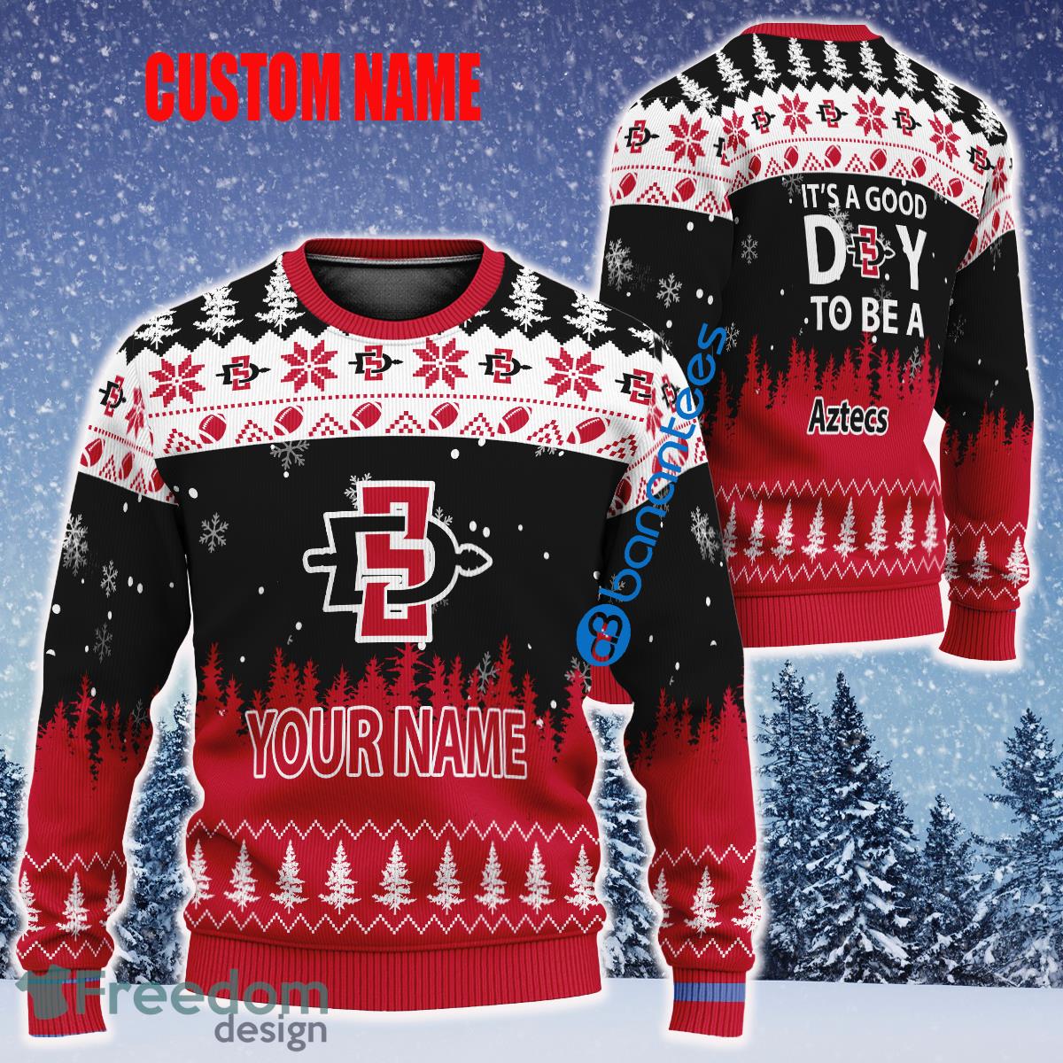 It A Good Day To Be A San Diego State Aztecs Personalized Knitted Christmas Sweater image It A Good Day To Be A San Diego State Aztecs Personalized Knitted Christmas Sweater - It A Good Day To Be A San Diego State Aztecs Personalized Knitted Christmas Sweater