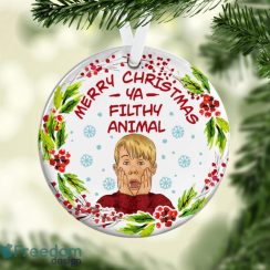 Kevin Home Alone Merry Christmas Ya Filthy Animal Ornament – Funny Holiday Gift
