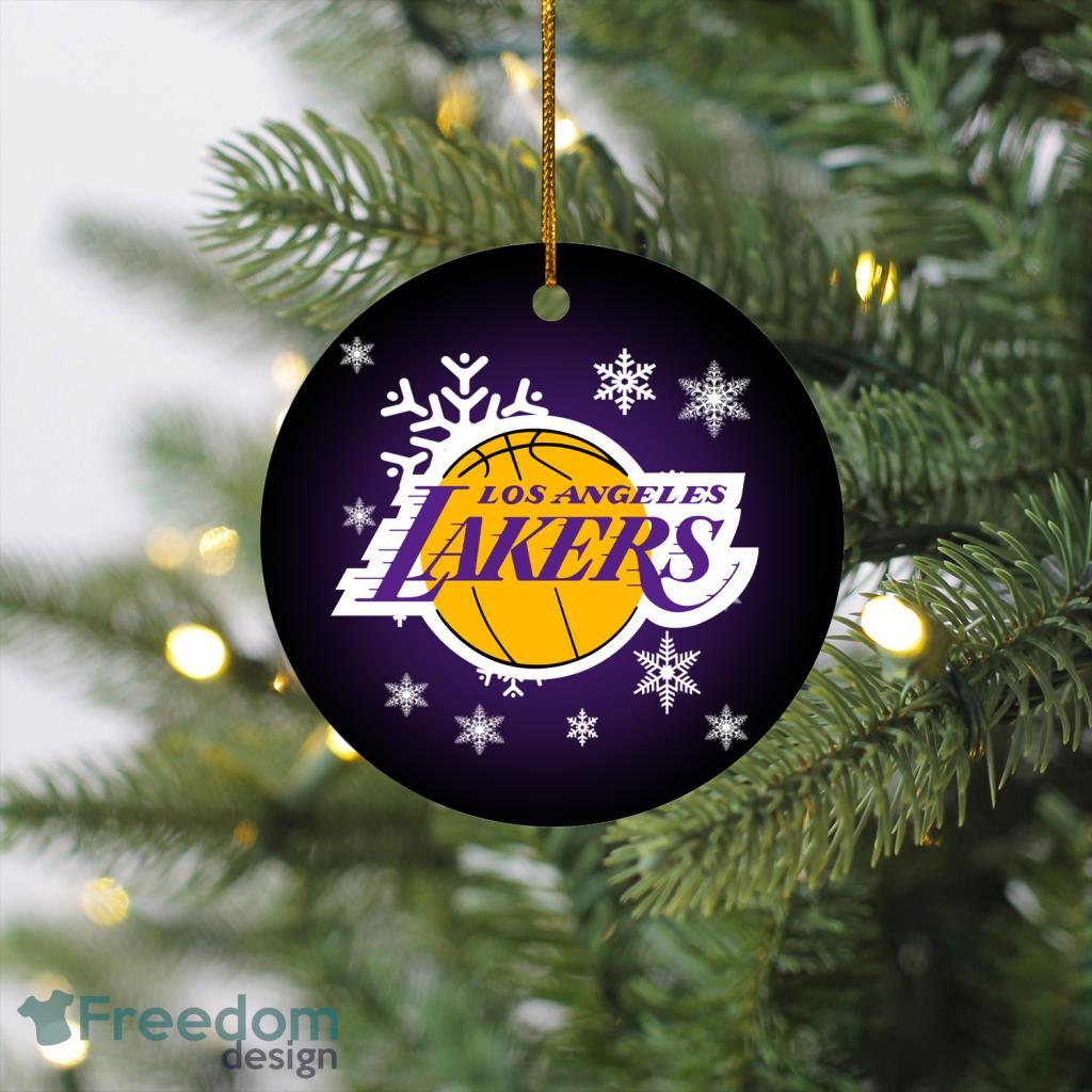 Los Angeles Lakers Merry Christmas Circle Ornament image Los Angeles Lakers Merry Christmas Circle Ornament Product Photo 1