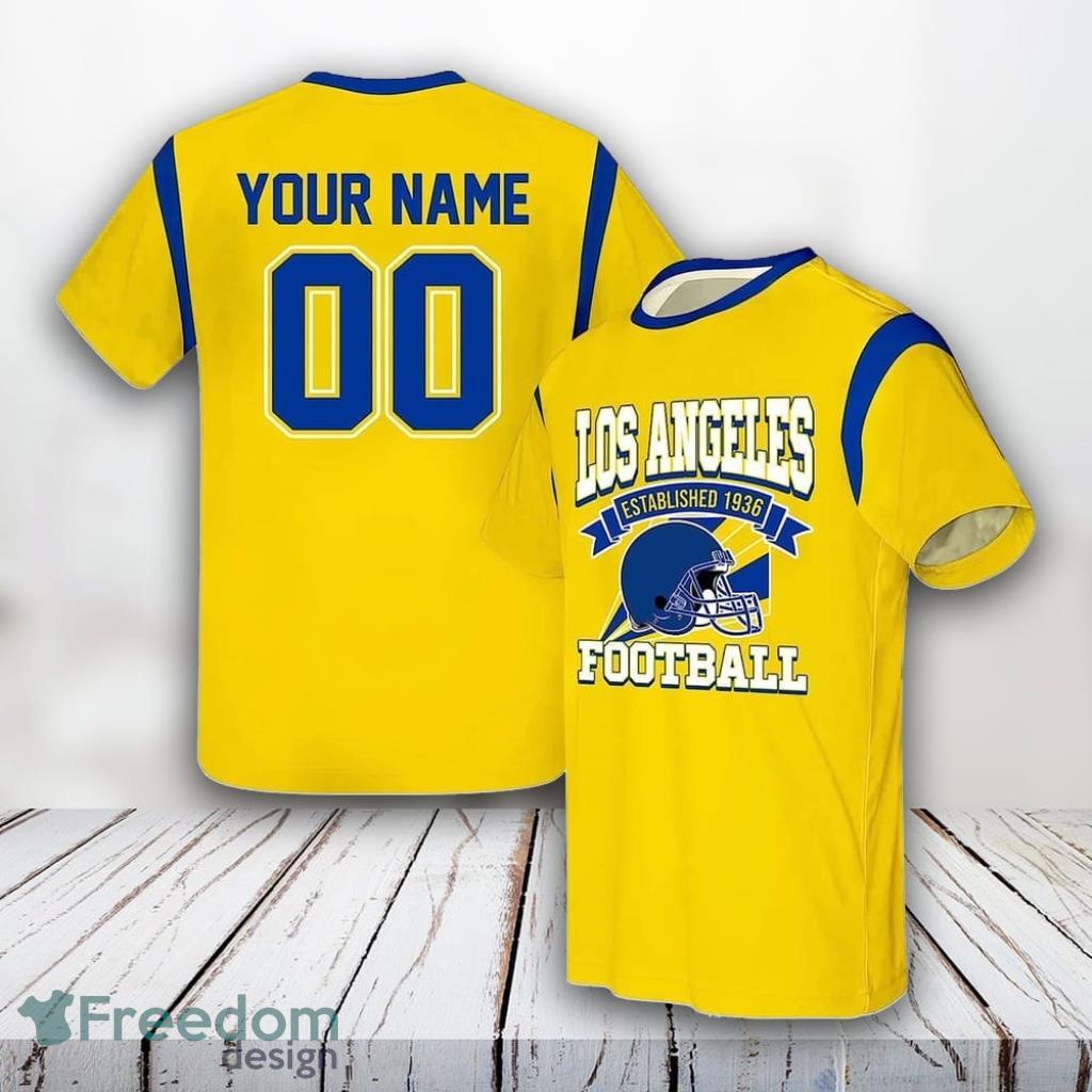 Los Angeles Rams All Over Printed Custom Name And Number Nfl 3D T Shirts Summer Gift For Fans Product Photo 1