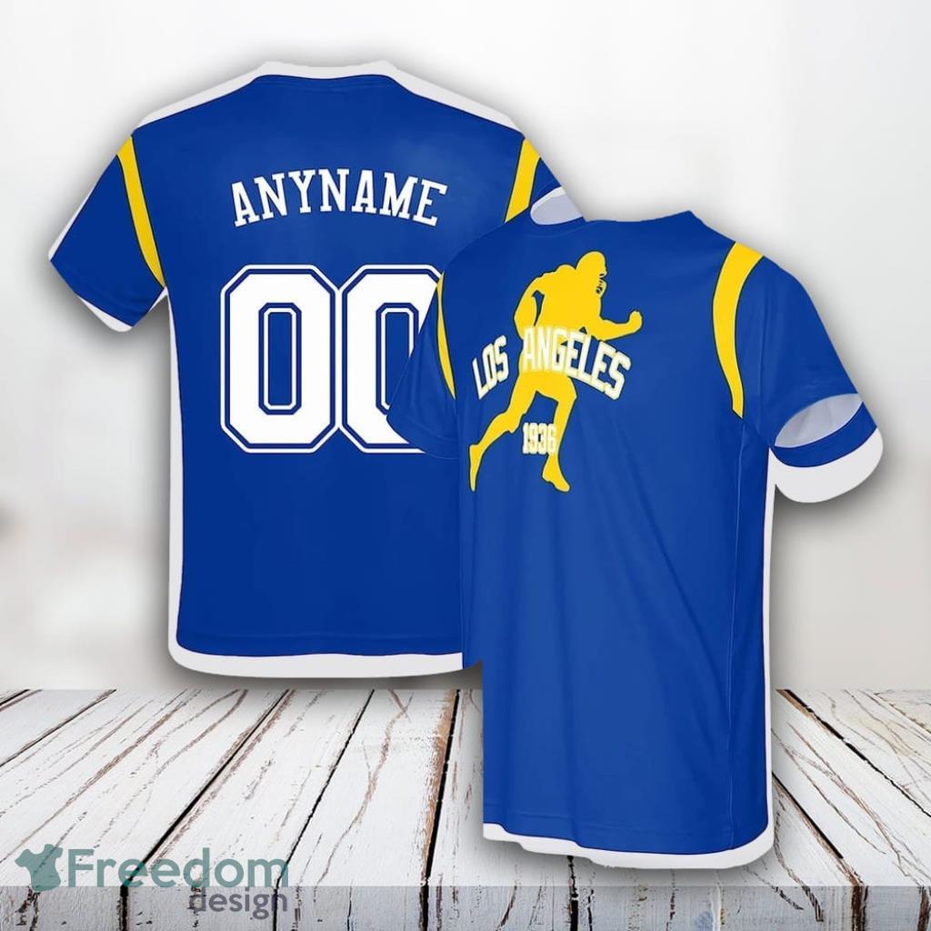 Los Angeles Rams Nfl 3D All Over Printed T Shirts Custom Name And Number Shirts Best Gift For Fans Product Photo 1