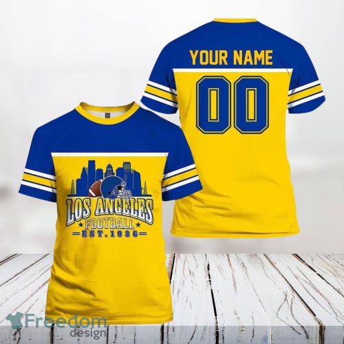 Los Angeles Rams Nfl 3D All Over Printed T Shirts Custom Name And Number Shirts For Big Fans Product Photo 1