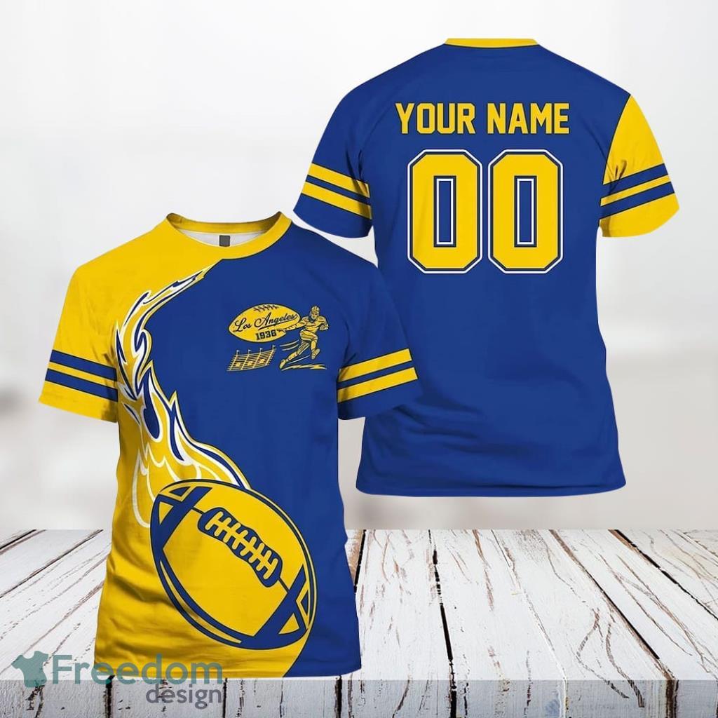 Los Angeles Rams Nfl 3D All Over Printed T Shirts Custom Name And Number Shirts For Cool Fans Product Photo 1