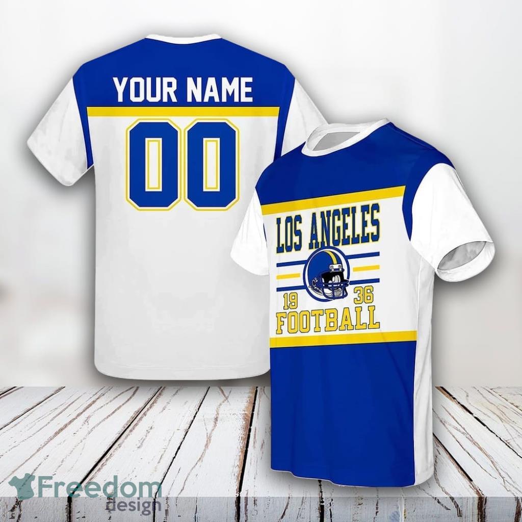 Los Angeles Rams Nfl 3D All Over Printed T Shirts Custom Name And Number Shirts For Hot Fans Product Photo 1